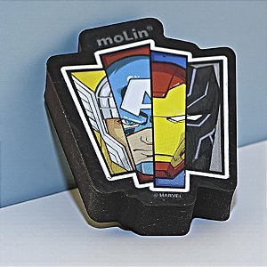 Borracha Escolar Vingadores -  Preto - 4cm - Disney Original - 1 unidade - Rizzo