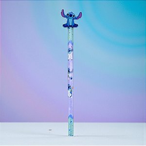 Lápis Stitch 3D - Preto HB - Lilás e Azul - Disney Original - 1 unidade - Rizzo