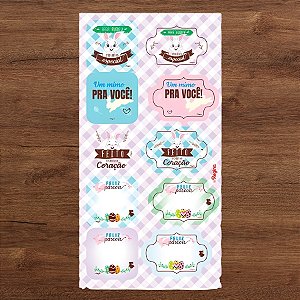 Etiqueta Adesiva Decorativa - Páscoa - 7x4,5cm - 10 unidades - Regina - Rizzo