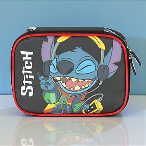 Estojo Box com Zíper - Stitch Music - 21x17cm - Disney Original - 1 unidade - Rizzo