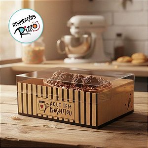 Caixa New Practice para Meio Ovo de 500g com Colher - Kraft Doçura - 6 unidades - Cromus - Rizzo