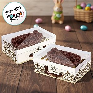 Caixa New Practice com Regulagem de Altura para Meio Ovo 500g com Colher - Flor de Cacau Marfim - Sortido - 6 unidades