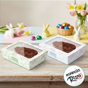 Caixa Practice para Meio Ovo de 500g - Clássicos Francês Azul e Verde - 6 unidades - Cromus - Rizzo