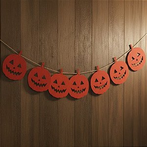 Faixa Decorativa de Halloween - Abóboras Vermelhas - 2m - 1 unidade - Rizzo