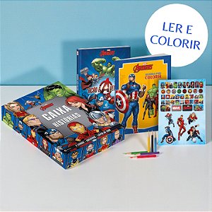 Kit para Ler e Colorir - Vingadores - 4 Itens - Disney Original - 1 unidade - Rizzo