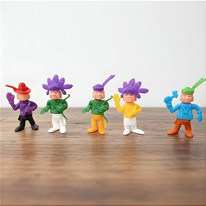 Mini Personagem Desmontável - Indígena - 5cm - 5 unidades - Rizzo