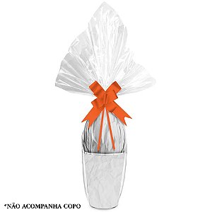 Kit Ovo no Copo Laranja (Saco Express + Papel Chumbo + Laço Fácil) - 1 unidade - Rizzo