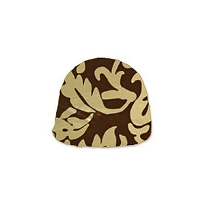 Papel Chumbo 8x7,8cm - Adamascado Marrom Ouro - 300 unidades - Cromus - Rizzo Embalagens