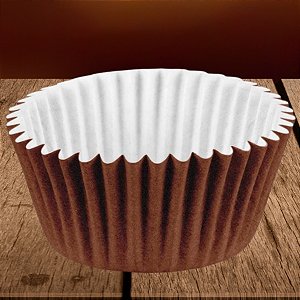 Forminha Para Cupcake Impermeável - Marrom - 5x3,5cm - 45 unidades - Regina - Rizzo