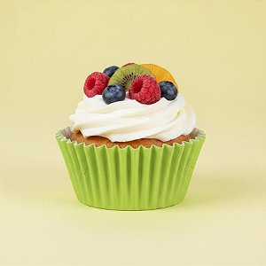 Forminha Para Cupcake Impermeável - Verde Limão - 5x3,5cm - 45 unidades - Regina - Rizzo