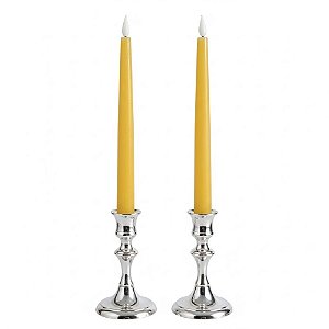 Vela Eletrônica de LED - Amarelo Pastel - 29x2cm - 2 unidades - Cromus - Rizzo