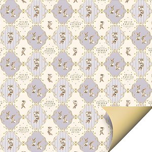 Folha para Ovos de Páscoa Double Face - Classique Bunny Lilás - 69x89cm - 25 unidades - Cromus - Rizzo