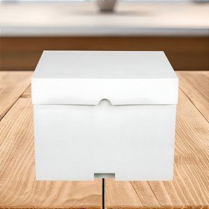 Caixa Para Bolo Branca Tampa Rígida - CB32-28 - 32x32x25cm - 1 unidade - Regina - Rizzo