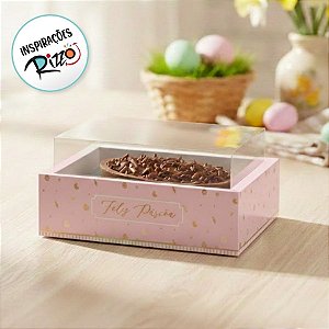 Caixa New Moldura para Meio Ovo 350g com Visor - Quinn Lilas - 6 unidades - Cromus - Rizzo