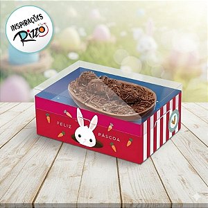 Caixa New Moldura para Meio Ovo de 250g De Páscoa - Coelinho Sai Da Toca - 6 unidades - Cromus - Rizzo