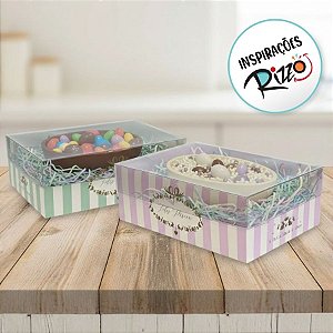 Caixa New Practice para Meio Ovo de 500g com Colher - Quinn Composê - 6 unidades - Cromus - Rizzo