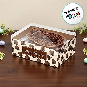 Caixa New Practice para Meio Ovo de 250g com Colher - Cobertura - 6 unidades - Cromus - Rizzo