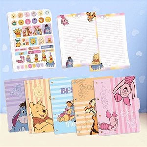 Refil e Divisórias para Fichário com Adesivos - Ursinho Pooh - 20x27cm - Disney Original - 1 unidade - Rizzo