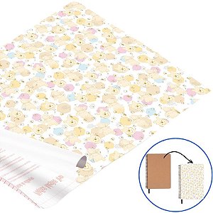 Plástico Adesivo - Ursinho Pooh Amarelo - 45x1000cm - Disney Original - 1 unidade - Rizzo