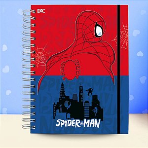 Caderno Smart Univ. Com Folhas Reposicionáveis - Homem Aranha - 10 Divisórias - 20x27cm - Disney Original - 1 unidade -