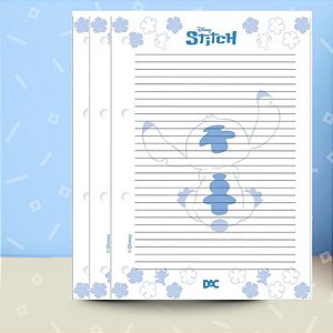 Bloco Refil para Fichário - Stitch - 20x27cm - 96 Folhas - Disney Original - 1 unidade - Rizzo