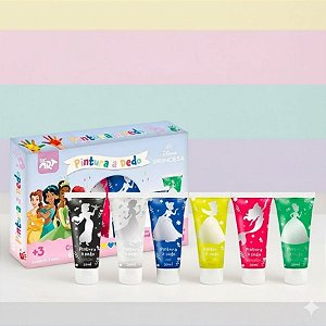 Pintura A Dedo - Princesas - 6 Cores - Disney Original - 1 unidade - Rizzo