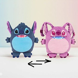 Pelúcia Dupla Face -  Angel e Stitch - 14cm - Disney Original - 1 unidade - Rizzo