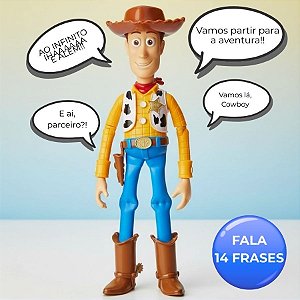 Boneco com Som - Woody - Toy Story - 14 Frases - Disney Original - 1 unidade - Rizzo