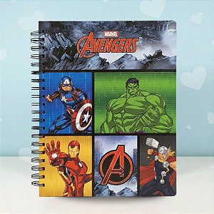 Caderno Universitário - Vingadores - 215x275mm - 10 Matérias - Disney Original - 1 unidade - Rizzo
