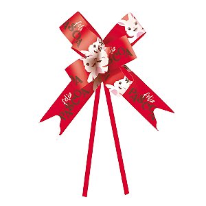 Laço Fácil - Páscoa Felicita Vermelho - 10 unidades - Cromus - Rizzo