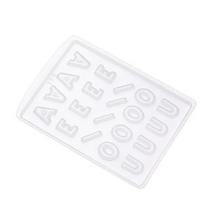 Forma de Acetato Simples - Letras Vogais - Ref.138 - Crystal