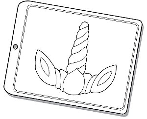 Forma de Acetato Simples - Chifre Unicórnio G - Ref.1544 - Crystal - Rizzo Confeitaria