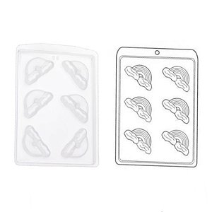 Forma de Acetato Simples - Arco Iris - Ref.26 - Crystal - Rizzo Confeitaria