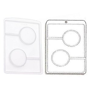 Forma de Acetato Simples - Pirulito Redondo 2 - Ref.3460 - Crystal - Rizzo Confeitaria