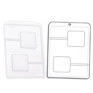 Forma de Acetato Simples - Quadrado - Ref. 3496 - Crystal - Rizzo Confeitaria