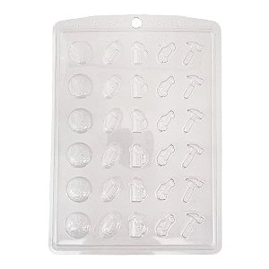 Forma de Acetato Simples - Aplique Masculino - Ref.1220 - 2cm - 1 unidade - Crystal - Rizzo