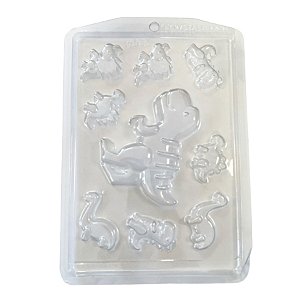 Forma de Acetato Simples - Dinossauros - Ref.1565 - 1 unidade - Crystal - Rizzo