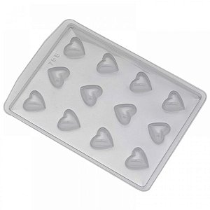 Forma de Acetato Simples - Bombom Coração - Ref.768 - Crystal - Rizzo Confeitaria