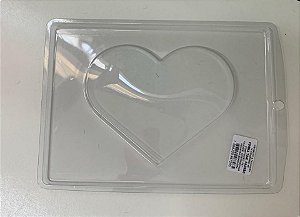 Forma de Acetato Simples - Coração Plano - Ref.226 - Crystal - Rizzo Confeitaria