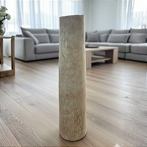 Vaso Decorativo de Cerâmica Natural - 62x16x16cm - 1 unidade - Cromus - Rizzo