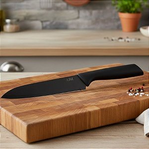 Faca de Cerâmica - Preta - 22cm - 1 unidade - Cromus - Rizzo