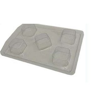 Forma de Acetato Especial - Pão de Mel Quadrado P - Ref. FP33 - 1 unidade - Crystal - Rizzo