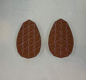 Forma de Acetato Especial - Ovo Diamantado Plano P Ref. FP171 - 1 unidade - Crystal