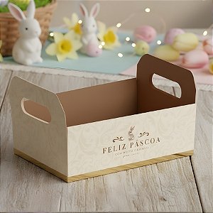 Caixote de Papel Cartão - Classique Bunny - 28x21,5x12cm - 1 unidade - Cromus - Rizzo