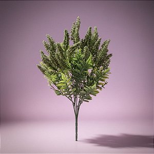 Buque Flor Permanente - Lavanda - Verde - 38cm - 1 unidade - Cromus - Rizzo