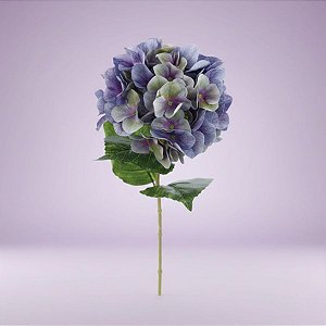 Haste Flor Permanente -  Hortência - Lilás - 35cm - 1 unidade - Cromus - Rizzo
