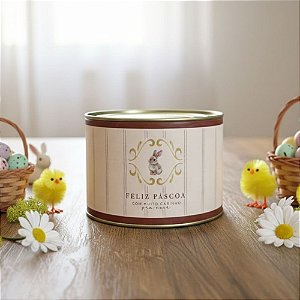 Lata Rígida Para Doces e Bombom - Classique Bunny Listrado - 10x7cm - 1 unidade - Cromus - Rizzo