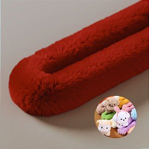 Haste de Chenille de Pelúcia Lisa 101cm - Vermelho - 1 unidade - Art Montagem - Rizzo