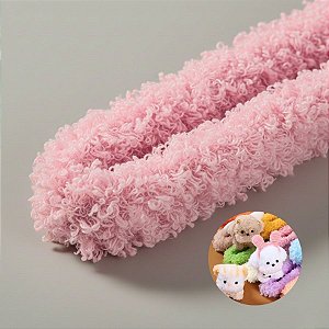 Haste de Chenille de Pelúcia 101cm - Rosa Claro - 1 unidade - Art Montagem - Rizzo