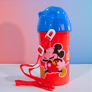 Garrafa de Plástico com Alça - Mickey Mouse - 500ml - Disney Original - 1 unidade - Rizzo
